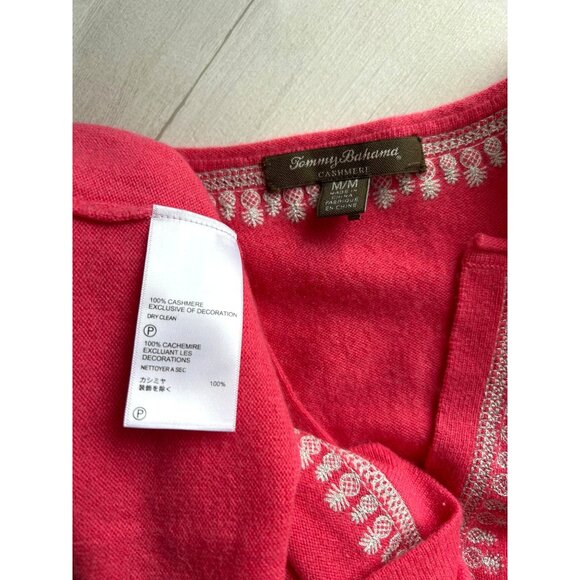 Tommy Bahama Women's Medium Rose Pink 100% Cashmere Tunic - Picture 10 of 10